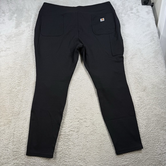 Carhartt Pants Womens 2XL Black Fitted Utility Stretch Midweight Leggings 102482 - Picture 5 of 6